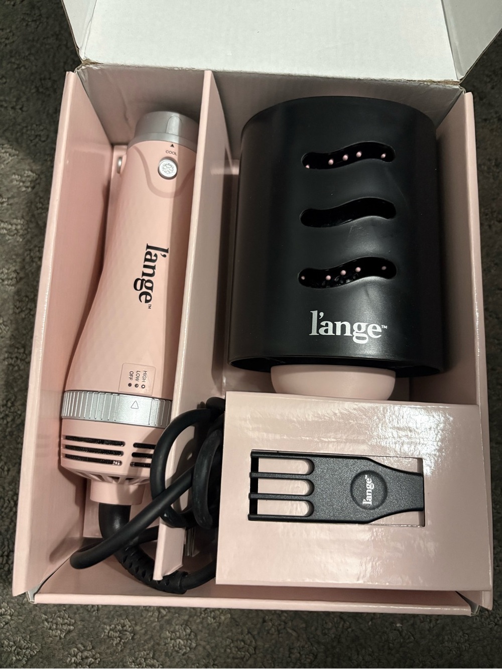 Lange VolumeBoost 60mm 2-in-1 Ceramic Volumizing Brush Dryer - Blush